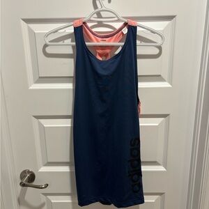 Adidas Coral and Navy Climalite Tank